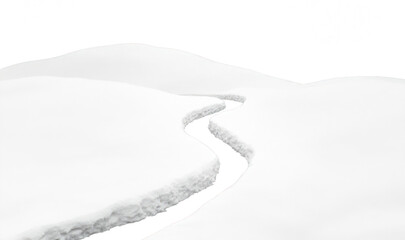 PNG White snow curved path nature black snow-covered.