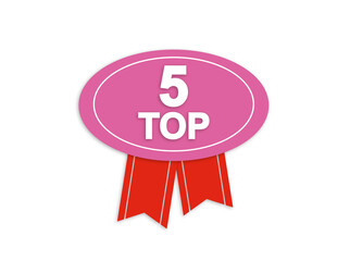 top 5 badge.  best number icon.
