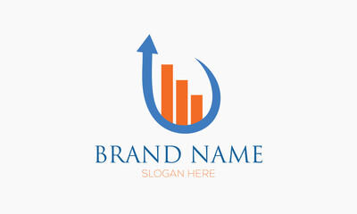 Business Growth Logo, Share Market Logo, Business Marketing logo, Business Finance Logo Premium Vector - Template