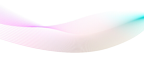 Abstract background with a glowing wave. Panoramic shiny moving lines design element. Modern purple, blue gradient flowing wave lines. Futuristic technology concepts. Web banner, banner backdrop