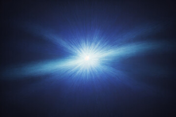 blue rays of light in space style with deep blues and indigo with white center