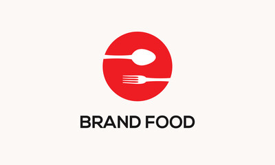 Obraz premium Fork spoon Logo food Design, restaurant logo , eat food logo Premium Vector