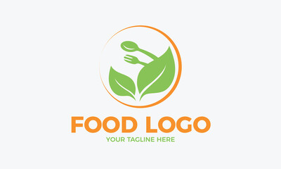 Healthy food logo, fresh food logo, Healthy food logo concept, nature food logo Premium Vector