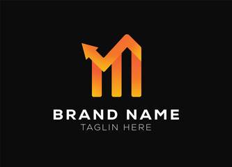 Letter M Initial Logo, Letter M Creative Modern Business Financial And Marketing Company Logo Premium Logo Vector - Template