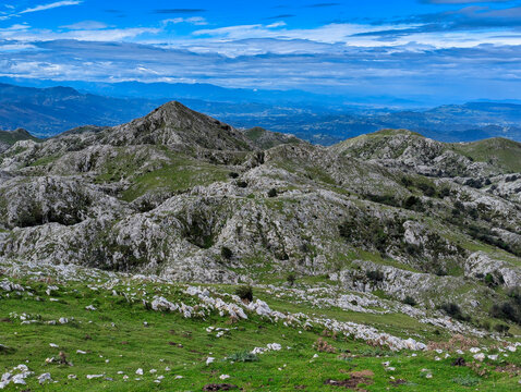 Sierra del Sueve mountains , Caravia, Colunga and Parres municipalities, Asturias, Spain.