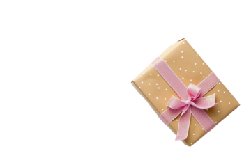 Classic Fathers Day gift box with high-quality accessories isolated on transparent background