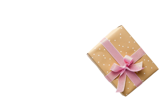 Classic Fathers Day gift box with high-quality accessories isolated on transparent background