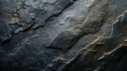 Dark Grey Slate Texture Background - Natural Stone Surface