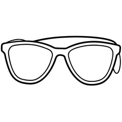 Fototapeta premium sunglass items outline coloring book page line art drawing