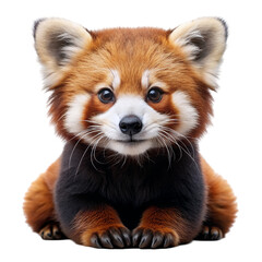Obraz premium Cute red panda Isolated on transparent background.