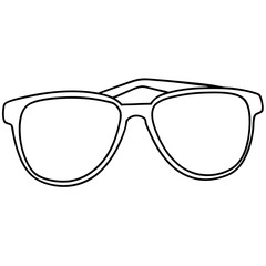 Fototapeta premium sunglass items outline coloring book page line art drawing