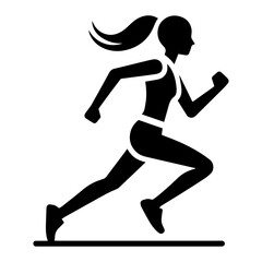 Running girl icon.