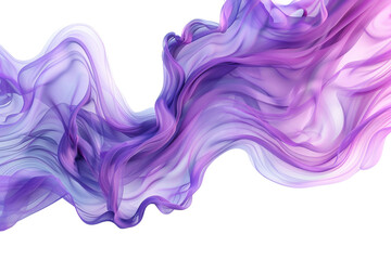 Fototapeta premium Fluid abstract art with translucent layers and vivid colors isolated on transparent background