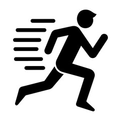 Running icon vector.