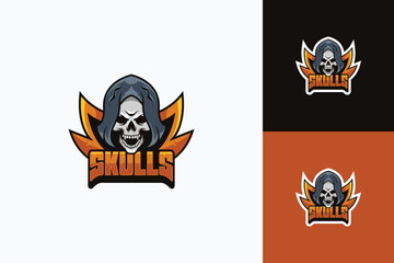 Skull mascot logo design vector