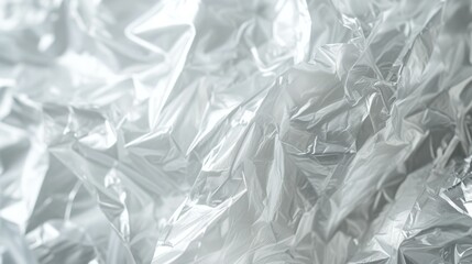 Obraz premium Abstract Wrinkled Plastic Texture - White Background