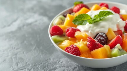 Fresh Fruit Salad with Yogurt - Delicious and Healthy Recipe