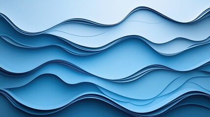 Flowing Blue Waves Abstract
