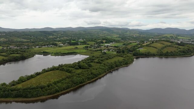 Aerial view of the townland of Revlin by Donegal town, Ireland