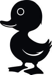 Duck With Baby Duck Royalty, Vector illustration.