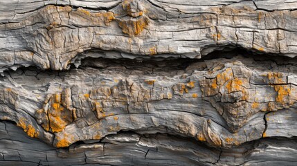 Close-Up of Weathered Wood Texture with Natural Patterns