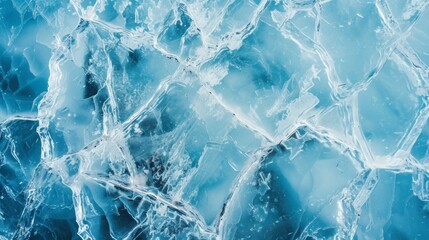 Frozen Lake Surface: Abstract Ice Texture in Winter Wonderland