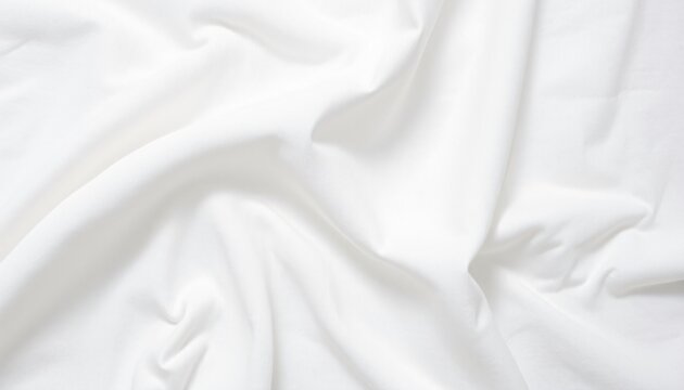 Drap&eacute; de Tissu Blanc avec Plis Subtils