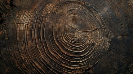 Fototapeta premium Closeup of Tree Rings: A Rustic Wooden Texture