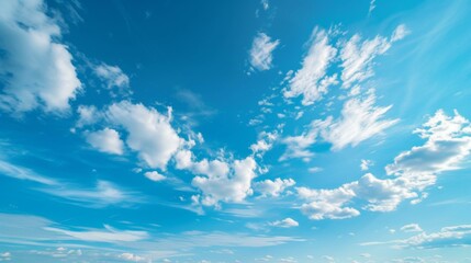 Stunning Blue Sky with White Clouds - Nature Photography