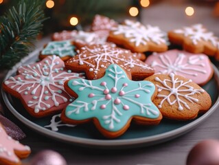 Decorated Cookies on Table
