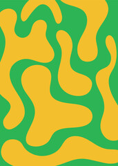 Abstract organic shapes, seamless pattern. Vector art background in minimalist style wavy liquid distorted shapes, for art print, wall decor, book, covers, posters, flyers, magazines. ready to print