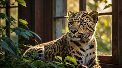 Obraz premium leopard in zoo
