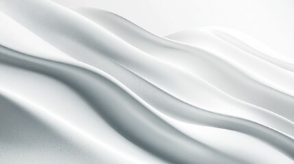 Fluid White Waves Abstract Background