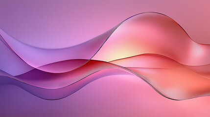 Naklejka premium Minimal fluid wave abstract in pink background