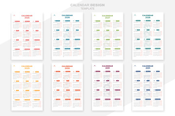 Calendar design set collection