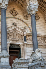 Basilica of Our Lady of Fourviere in Lyon, France