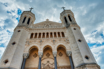 Basilica of Our Lady of Fourviere in Lyon, France