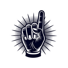 a hand with a finger pointing up with the word index finger on the top