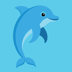       Bottlenose dolphin vector art illustration.
