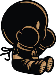 Boxing Gloves Vector illustration, Red Boxing Gloves