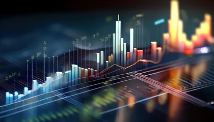 Trend chart for economic stock market volatility