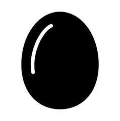 Single black round egg thin line icon, simple outline breakfast food flat design pictogram, infographic vector for app logo web button ui ux interface elements isolated on white background