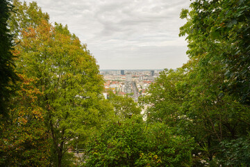 Obraz premium panorama of the city from Slavin world war 2 memorial of Bratislava
