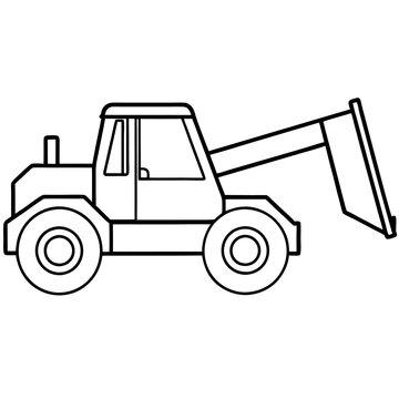 black outline construction vehicle clip art preview