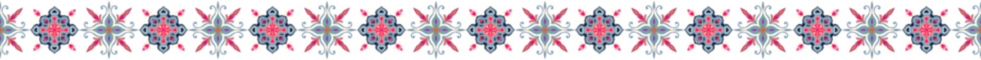 Obraz premium Seamless abstract floral brush for borders and photo frames.