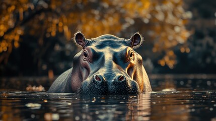Fototapeta premium Hippopotamus in Water