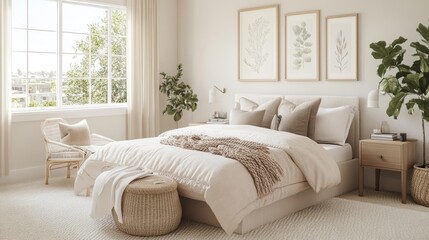 Minimalist Bedroom Interior Design with Natural Elements