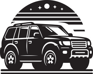 Modern Suv Family Car silhouette vector illustration isolated on a white background © Md Hasan