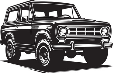 Modern Suv Family Car silhouette vector illustration isolated on a white background