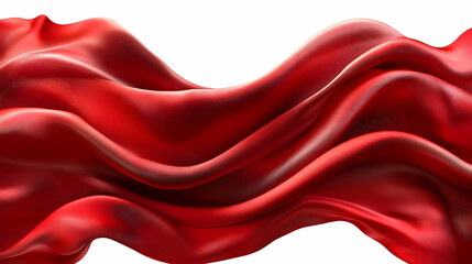 Obraz premium A flowing red fabric, showcasing smooth waves and rich texture.